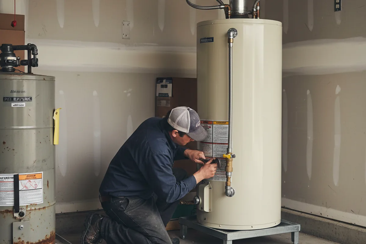 Water heater and shutoff valve replacement in Allentown